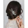 imageSWEETV Rhinestone Bride Wedding Hair clip Silver Crystal Bridal Hair comb Sparkly Hair Piece Gem Hair Accessories for WomenGirls ampamp BridesBridesmaidsSliver