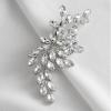 imageSWEETV Rhinestone Bride Wedding Hair clip Silver Crystal Bridal Hair comb Sparkly Hair Piece Gem Hair Accessories for WomenGirls ampamp BridesBridesmaidsSliver