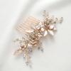 imageSWEETV Rhinestone Bride Wedding Hair clip Silver Crystal Bridal Hair comb Sparkly Hair Piece Gem Hair Accessories for WomenGirls ampamp BridesBridesmaidsgold