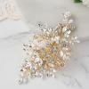 imageSWEETV Rhinestone Wedding Hair Comb Crystal Hair Pieces Bridal Side Combs Elegant Bride Hair Accessories Wedding Hair Clip for Women Girls BridesmaidGoldA