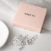 imageSWEETV Rhinestone Wedding Hair Comb Crystal Hair Pieces Bridal Side Combs Elegant Bride Hair Accessories Wedding Hair Clip for Women Girls BridesmaidSilverC