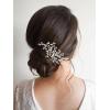 imageSWEETV Rhinestone Wedding Hair Comb Crystal Hair Pieces Bridal Side Combs Elegant Bride Hair Accessories Wedding Hair Clip for Women Girls BridesmaidSilverB