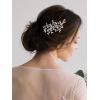 imageSWEETV Rhinestone Wedding Hair Comb Crystal Hair Pieces Bridal Side Combs Elegant Bride Hair Accessories Wedding Hair Clip for Women Girls BridesmaidSilverB