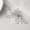 imageSWEETV Rhinestone Wedding Hair Comb Crystal Hair Pieces Bridal Side Combs Elegant Bride Hair Accessories Wedding Hair Clip for Women Girls BridesmaidSilverC
