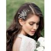 imageSWEETV Rhinestone Wedding Hair Comb Crystal Hair Pieces Bridal Side Combs Elegant Bride Hair Accessories Wedding Hair Clip for Women Girls BridesmaidSilverC