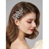 imageSWEETV Rhinestone Wedding Hair Comb Crystal Hair Pieces Bridal Side Combs Elegant Bride Hair Accessories Wedding Hair Clip for Women Girls BridesmaidSilverB
