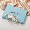 imageSWEETV Wedding Hair Comb Clip Bridal Crystal Wedding Hair Accessories for Brides and Bridesmaid Silver1Gold