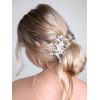 imageSWEETV Wedding Hair Comb Clip Bridal Crystal Wedding Hair Accessories for Brides and Bridesmaid Silver1Gold