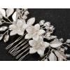 imageSWEETV Wedding Hair Comb Clip Bridal Crystal Wedding Hair Accessories for Brides and Bridesmaid Silver2Silver