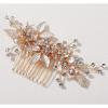 imageSWEETV Rhinestone Bride Wedding Hair clip Silver Crystal Bridal Hair comb Sparkly Hair Piece Gem Hair Accessories for WomenGirls ampamp BridesBridesmaidsgold