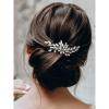 imageSWEETV Rhinestone Bride Wedding Hair clip Silver Crystal Bridal Hair comb Sparkly Hair Piece Gem Hair Accessories for WomenGirls ampamp BridesBridesmaidsSliver