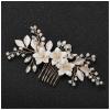 imageSWEETV Wedding Hair Comb Clip Bridal Crystal Wedding Hair Accessories for Brides and Bridesmaid Silver1Gold