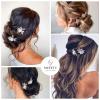 imageSWEETV 2Pcs Handmade Wedding Hair PinsFlower Bridal Hair PinBeaded Wedding Hair Accessories for Brides1Gold
