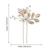 imageSWEETV 2Pcs Wedding Hair Pins Rhinestone Bridal Wedding Hair Accessories Hair Pieces for Brides BridesmiadGoldGold