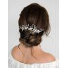 imageSWEETV 5 Pieces Bride Hair Pins Wedding Pearl Hair Side Comb Rhinestone Bridal Hair Clips Crystal Hair Pieces Hair Accessories for Women and GirlsSilverA