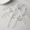 imageSWEETV 7 Pieces Bride Hair Accessories Pearl Wedding Hair Pins Leaf Bridal Hair Piece Vintage Hair Headpiece Leaf Hair Clips Jewelry for Women Bridesmaids Brides Flower GirlsSetBSilver
