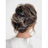 imageSWEETV 7 Pieces Bride Hair Accessories Pearl Wedding Hair Pins Leaf Bridal Hair Piece Vintage Hair Headpiece Leaf Hair Clips Jewelry for Women Bridesmaids Brides Flower GirlsSetBSilver