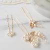 imageSWEETV 7 Pieces Bride Hair Accessories Pearl Wedding Hair Pins Leaf Bridal Hair Piece Vintage Hair Headpiece Leaf Hair Clips Jewelry for Women Bridesmaids Brides Flower GirlsSetAGold