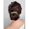 imageSWEETV 7 Pieces Bride Hair Accessories Pearl Wedding Hair Pins Leaf Bridal Hair Piece Vintage Hair Headpiece Leaf Hair Clips Jewelry for Women Bridesmaids Brides Flower GirlsSetDGold