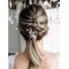 imageSWEETV 7 Pieces Bride Hair Accessories Pearl Wedding Hair Pins Leaf Bridal Hair Piece Vintage Hair Headpiece Leaf Hair Clips Jewelry for Women Bridesmaids Brides Flower GirlsSetCGold