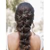imageSWEETV 7 Pieces Bride Hair Accessories Pearl Wedding Hair Pins Leaf Bridal Hair Piece Vintage Hair Headpiece Leaf Hair Clips Jewelry for Women Bridesmaids Brides Flower GirlsSetBSilver
