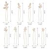 imageSWEETV 7 Pieces Bride Hair Accessories Pearl Wedding Hair Pins Leaf Bridal Hair Piece Vintage Hair Headpiece Leaf Hair Clips Jewelry for Women Bridesmaids Brides Flower GirlsSetCGold