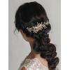 imageSWEETV Bride Wedding Hair Comb Rhinestone Bridal Accessories Pearl Hair Pieces Hair Clips and Side Comb for Women and GirlsGold01