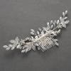 imageSWEETV Bride Wedding Hair Comb Rhinestone Bridal Accessories Pearl Hair Pieces Hair Clips and Side Comb for Women and GirlsSliver01