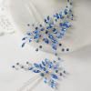 imageSWEETV Crystal Rhinestone Hair Comb Hair Jewelry for Brides and Women Pack of 2Blue