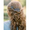 imageSWEETV Crystal Rhinestone Hair Comb Hair Jewelry for Brides and Women Pack of 2Blue