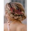 imageSWEETV Crystal Rhinestone Hair Comb Hair Jewelry for Brides and Women Pack of 2Red