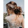 imageSWEETV Gold Wedding Hair Comb for Bride Handmade Bridal Hair Clip Wedding Hair Accessories for Brides BridesmaidGoldA