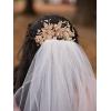 imageSWEETV Handmade Bridal Hair Comb Wedding Hair Accessory and Headpiece for Brides and Bridesmaids1Light Gold