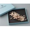 imageSWEETV Handmade Bridal Hair Comb Wedding Hair Accessory and Headpiece for Brides and Bridesmaids1Light Gold