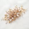 imageSWEETV Handmade Bridal Hair Comb Wedding Hair Accessory and Headpiece for Brides and Bridesmaids1Light Gold