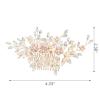imageSWEETV Handmade Wedding Hair CombPearl Flower Bridal Hair Clip Hair Accessories for Women WeddingGold