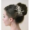 imageSWEETV Handmade Wedding Hair CombPearl Flower Bridal Hair Clip Hair Accessories for Women WeddingSilver Flower