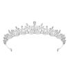 imageSWEETV Silver Tiara Crown for WomenPrincess Tiaras for GirlsCrystal Retro Hair Accessories for Wedding Birthday Prom Pageant QuinceaneraSilver