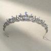 imageSWEETV Silver Tiara Crown for WomenPrincess Tiaras for GirlsCrystal Retro Hair Accessories for Wedding Birthday Prom Pageant QuinceaneraSilverPurple