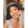 imageSWEETV Silver Tiara Crown for WomenPrincess Tiaras for GirlsCrystal Retro Hair Accessories for Wedding Birthday Prom Pageant QuinceaneraSilverPurple