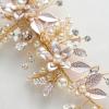 imageSWEETV Wedding Hair Clip Comb Handmade Bridal Hair Accessories for Women Wedding Hair pieceSilver1Light Rose Gold