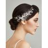imageSWEETV Wedding Hair Clip Comb Handmade Bridal Hair Accessories for Women Wedding Hair pieceSilver2Silver