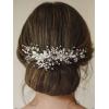 imageSWEETV Wedding Hair Clip Comb Handmade Bridal Hair Accessories for Women Wedding Hair pieceSilver2Silver