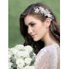 imageSWEETV Wedding Hair Clip Comb Handmade Bridal Hair Accessories for Women Wedding Hair pieceSilver2Silver