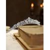 imageSWEETV Wedding Tiaras and Crowns Rhinestone Bridal Crown Princess Tiara Headpieces for Women and Flower Girls Bridgerton Hair Accessories for Birthday Prom QuinceaneraSilver