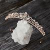 imageSWEETV Wedding Tiaras and Crowns Rhinestone Bridal Crown Princess Tiara Headpieces for Women and Flower Girls Bridgerton Hair Accessories for Birthday Prom QuinceaneraRose Gold