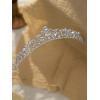 imageSWEETV Wedding Tiaras and Crowns Rhinestone Bridal Crown Princess Tiara Headpieces for Women and Flower Girls Bridgerton Hair Accessories for Birthday Prom QuinceaneraSilver