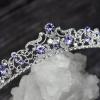 imageSWEETV Wedding Tiaras and Crowns Rhinestone Bridal Crown Princess Tiara Headpieces for Women and Flower Girls Bridgerton Hair Accessories for Birthday Prom QuinceaneraPurple