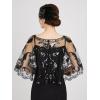 imageSWEETV Womens 1920s Flapper ShawlSequin Beaded Shawls and Wraps for Evening DressesPartyWeddingFormalHarlem nightBlack