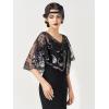 imageSWEETV Womens 1920s Flapper ShawlSequin Beaded Shawls and Wraps for Evening DressesPartyWeddingFormalHarlem nightBlack Colorful